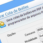 Tela Gerar Bolão em PDF