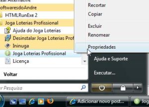 Executando Joga Loterias Profissional no Windows Vista