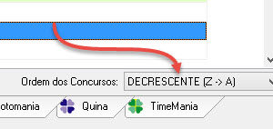 Exibição de resultados em ordem crescente e decrescente